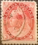Stamps Canada -  Intercambio 1,00 usd 3 centavos 1897