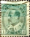 Stamps Canada -  Intercambio 0,20 usd 1 centavo 1903