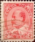Stamps Canada -  Intercambio 0,20 usd 2 centavos 1903