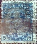 Stamps Canada -  Intercambio 4,50 usd 5 centavos 1903