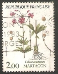 Stamps France -  Martagon, lilium de montaña 