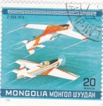 Sellos de Asia - Mongolia -  Avionetas de acrobacia
