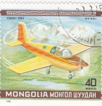 Sellos de Asia - Mongolia -  Avioneta