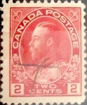 Stamps : America : Canada :  Intercambio 0,20 usd 2 cent 1911