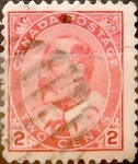 Stamps Canada -  Intercambió 0,20 usd 2 cent 1903