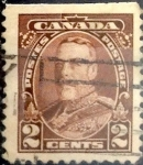 Stamps Canada -  Intercambio 0,20 usd 2 cent 1935