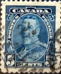 Stamps Canada -  Intercambio 0,35 usd 5 cent 1935