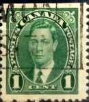 Stamps Canada -  Intercambio 0,20 usd 1 cent 1937