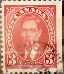 Stamps Canada -  Intercambio 0,20 usd 3 cent 1937