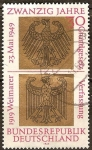 Sellos de Europa - Alemania -  20a de la RFA, 1919 Constitución de Weimar, 23.05.1949 Ley Fundamental.