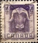 Stamps Canada -  Intercambio 0,20 usd4 cent 1955