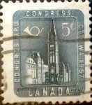 Sellos de America - Canad� -  Intercambio 0,20 usd 5 cent 1957