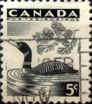 Stamps Canada -  Intercambio cxrf2 0,20 usd 5 cent 1957