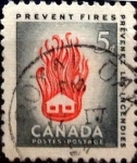 Stamps Canada -  Intercambio 0,20 usd 5 cent 1956