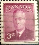Stamps Canada -  Intercambio 0,20 usd 3 cent 1949