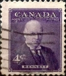 Stamps Canada -  Intercambio 0,20 usd 4 cent 1955