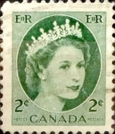 Sellos de America - Canad� -  Intercambio 0,20 usd 2 cent 1954