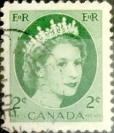 Stamps Canada -  Intercambio 0,20 usd 2 cent 1954