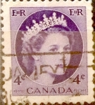 Stamps Canada -  Intercambio 0,20 usd 4 cent 1954