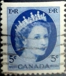 Sellos de America - Canad -  Intercambio 0,20 usd 5 cent 1954