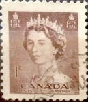 Stamps Canada -  Intercambio 0,20 usd 1 cent 1953