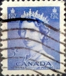 Stamps Canada -  Intercambio 0,20 usd 5 cent 1953
