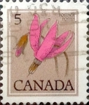 Stamps Canada -  Intercambio 0,20 usd 5 cent 1977