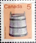 Stamps : America : Canada :  Intercambio 0,20 usd 5 cent 1982