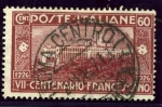 Stamps Italy -  VII Centenario de la muerte de San Francisco de Asis. Monasterio de Asis