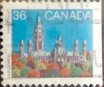 Stamps Canada -  Intercambio 0,20 usd 36 cent 1987