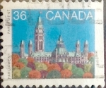 Sellos de America - Canad -  Intercambio 0,20 usd 36 cent 1987