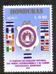 Sellos de America - Honduras -  VI Jornada de DErecho Notarial del Norte, Centro América y del Caribe 
