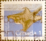 Sellos de America - Canad� -  Intercambio 0,20 usd 1 cent 1988