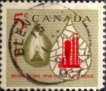 Stamps Canada -  Intercambio 0,20 usd 5 cent 1958