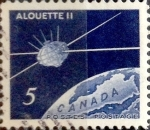 Stamps Canada -  Intercambio 0,20 usd 5 cent 1966