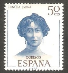 Stamps Spain -   1990 - Concha Espina, literata