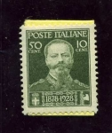 Stamps Italy -  En beneficio de los veteranos de guerra. Victor Manuel III