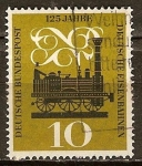 Stamps Germany -  125 años de los ferrocarriles alemanes.