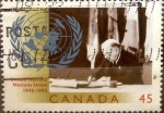 Stamps Canada -  Intercambio cr3f 0,25 usd 45 cent 1995