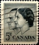 Stamps Canada -  Intercambio 0,20 usd 5 cent 1957