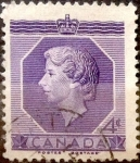 Stamps Canada -  Intercambio 1,40 usd 4 cent 1953