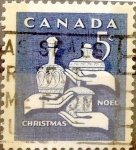 Sellos de America - Canad� -  Intercambio 0,20 usd 5 cent 1965