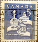 Stamps Canada -  Intercambio 0,20 usd 5 cent 1965