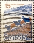 Stamps Canada -  Intercambio 0,20 usd 15 cent 1972
