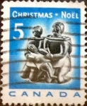 Stamps Canada -  Intercambio 0,20 usd 5 cent 1968