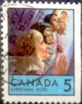 Stamps Canada -  Intercambio 0,20 usd 5 cent 1969