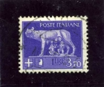 Stamps : Europe : Italy :  Serie Imperial. Loba amamantando a Romulo y Remo