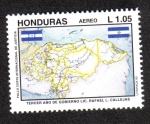 Stamps Honduras -  Tercer Año de Gobierno Lic. Rafael Leonardo Callejas