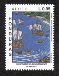 Stamps Honduras -  V Centenario Descubrimiento de América 