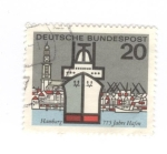 Stamps Germany -  775 años del puerto de Hamburgo